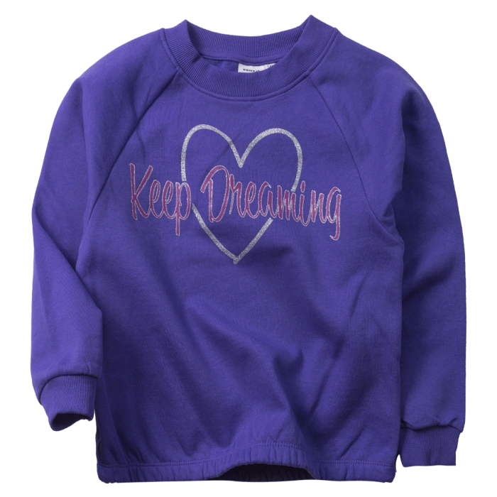 Παιδική μπλούζα Name ti για κορίτσια kepp dreaming μωβ φούτερ μπλούζες μοντέρνες ετών online