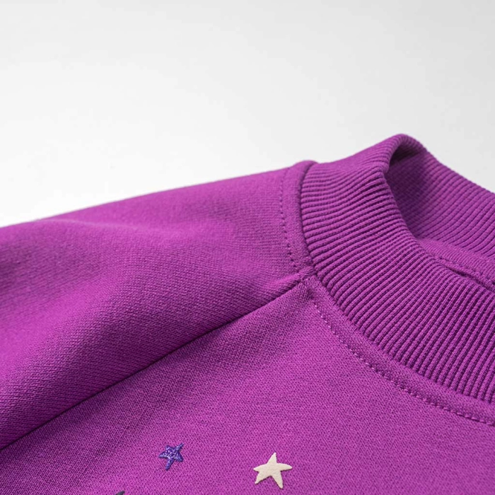 Παιδική μπλούζα Name ti για κορίτσια rainbow μωβ φούτερ μπλούζες μοντέρνες ετών online (3)