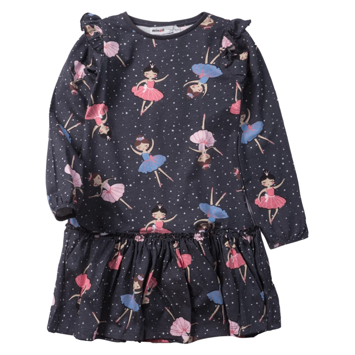 Παιδικό φόρεμα Minoti για κορίτσια Balarine Μπλε μακρυμάνικα φορέματα καθημερινά ετών