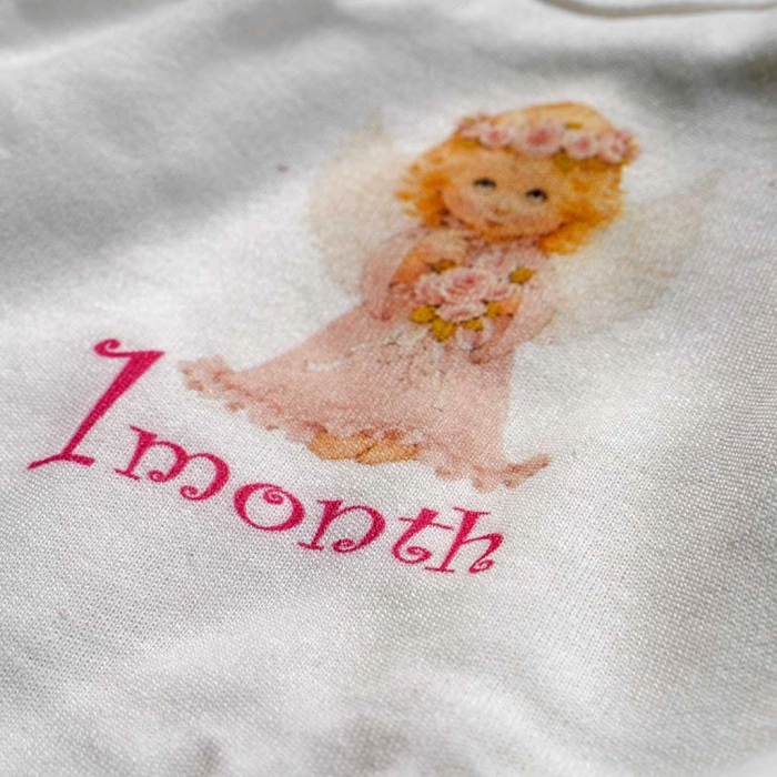 Βρεφικά ζιπουνάκια για κορίτσια LittleAngel 12 μήνες άσπρο σετ δώρου για νεογεννητο για φωτογραφήσεις μήνες  (2)