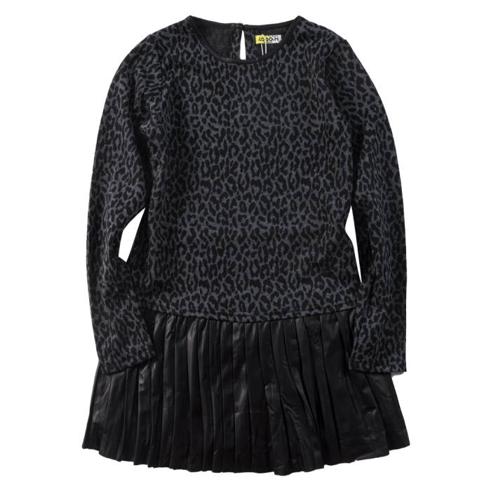 Παιδικό φόρεμα Losan για κορίτσια BlackLeopar μαύρο casual με μονόκερο  κοριτσίστικο μοντέρνο ετών Online (1)