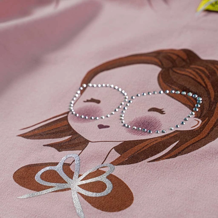 Παιδικό φόρεμα Losan για κορίτσια SweetGirl ροζ casual με μονόκερο  κοριτσίστικο μοντέρνο ετών Online (7)