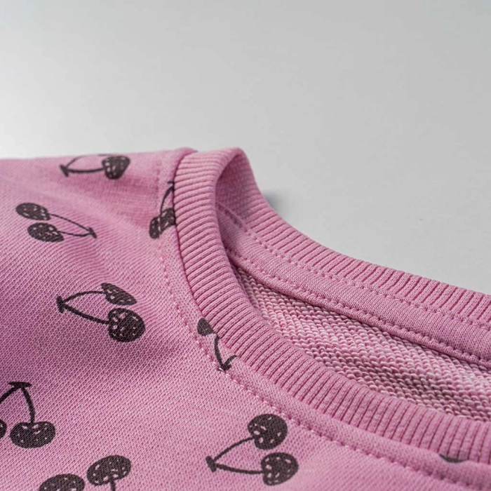 Παιδική μπλούζα Losan για κορίτσια Cherries ροζ καθημερινά κοριτσίστικα online  (2)