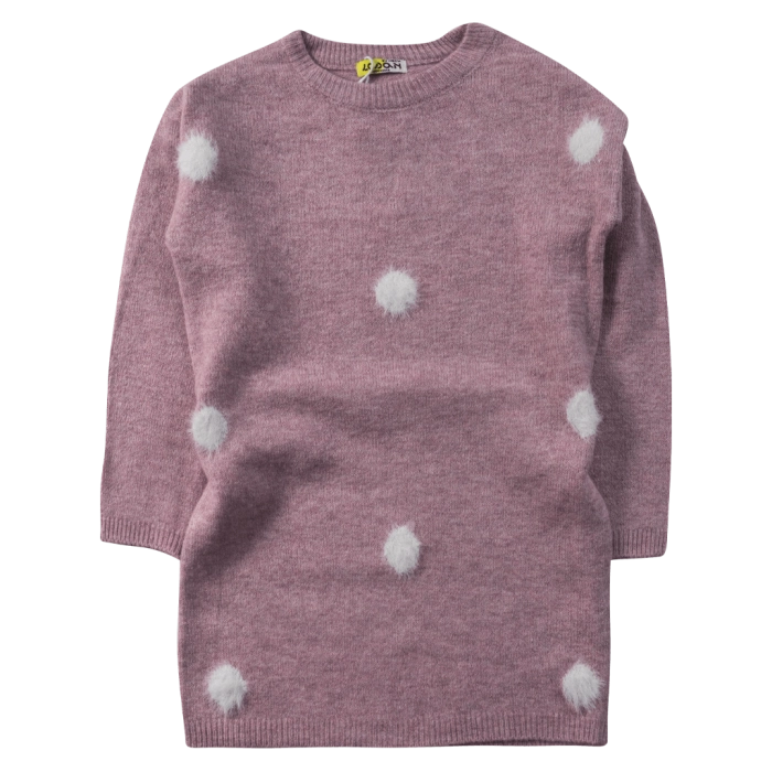 Παιδικό μπλουζοφόρεμα Losan για κορίτσια Dots ροζ πλεκτό κοριτσίστικο καθημερινό για βόλτα online (1)