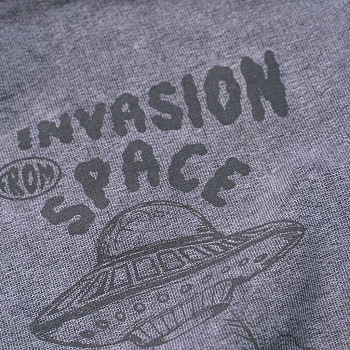 Παιδική μπλούζα Losan για αγόρια Invasion space γκρι πετροπλυμένο για αγοράκια  ετών online (3)
