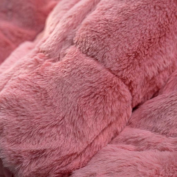 Παιδικό μπουφάν doubleface Losan για κορίτσια pinky furry ρόζ χοντρά μπουφανάκια χειμερινά ζεστά ετών (13)