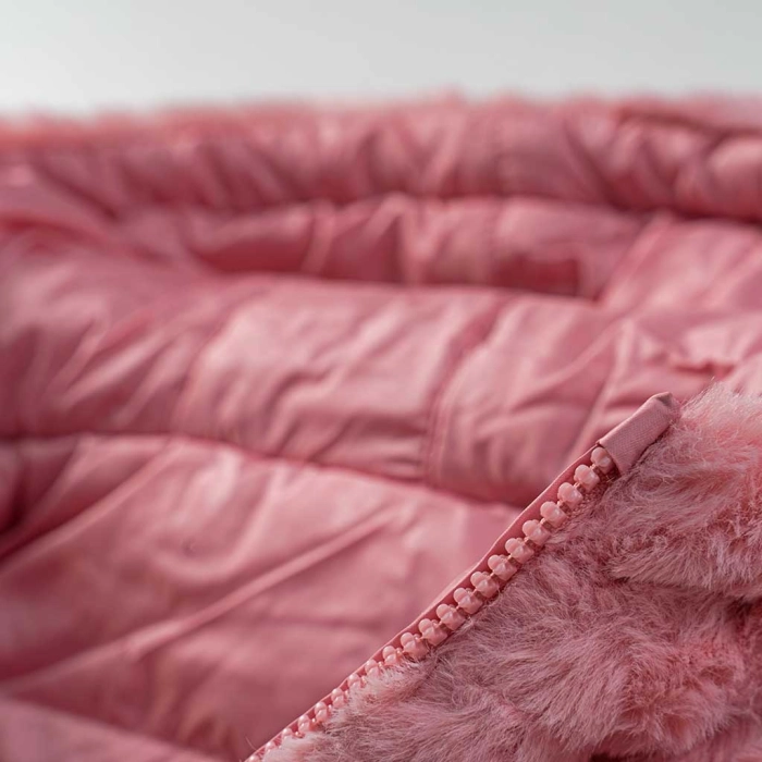 Παιδικό μπουφάν doubleface Losan για κορίτσια pinky furry ρόζ χοντρά μπουφανάκια χειμερινά ζεστά ετών (1)