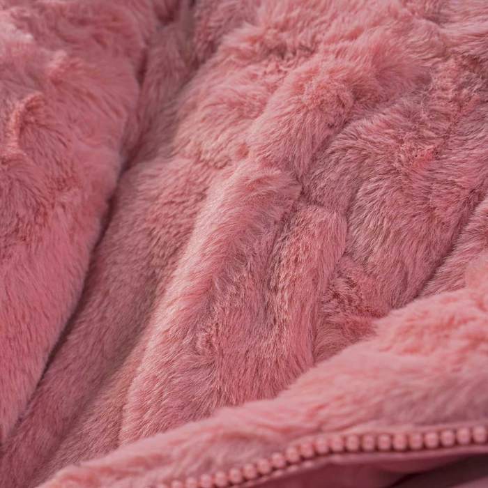 Παιδικό μπουφάν doubleface Losan για κορίτσια pinky furry ρόζ χοντρά μπουφανάκια χειμερινά ζεστά ετών (10)