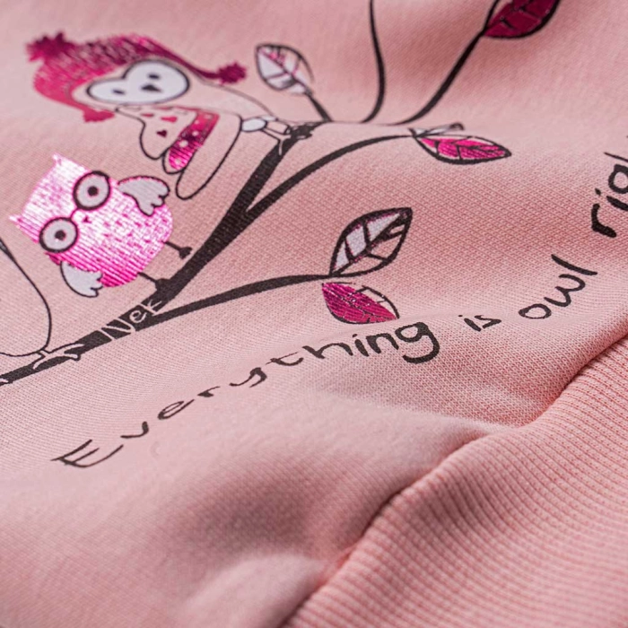 Παιδικό σετ φόρμας ΝΕΚ για κορίτσια Right ροζ ζεστό για το σχολείο καθηνμερινό ετών online (2)