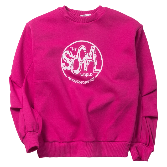 Παιδική μπλούζα ΝΕΚ για κορίτσια sosial φούξια ζεστό φούτερ για το σχολείο ετών 0nline (4)