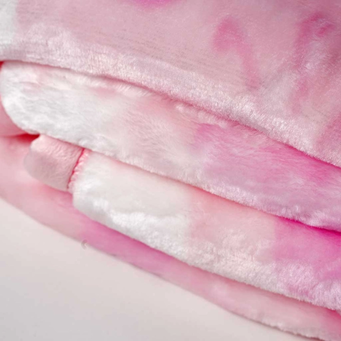 Βρεφική κουβέρτα ABO για κορίτσια SleepyBaby ροζ ζεστή για δώρο επώνυμα  (3)