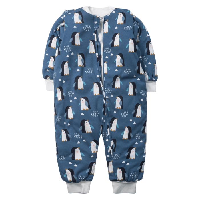 Βρεφικός υπνόσακος ΑΒΟ για αγόρια Penguin μπλε καθημερινό ζεστό για μωρά  (10)