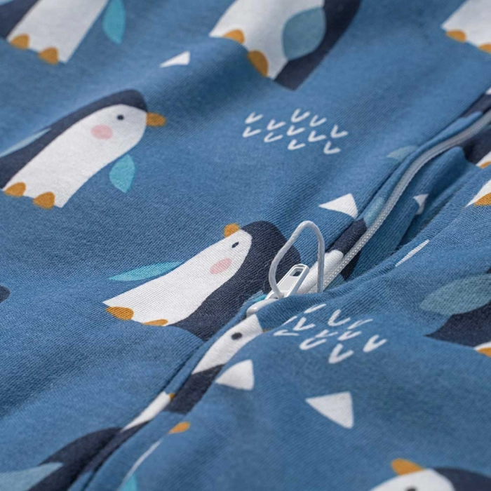 Βρεφικός υπνόσακος ΑΒΟ για αγόρια Penguin μπλε καθημερινό ζεστό για μωρά  (12)