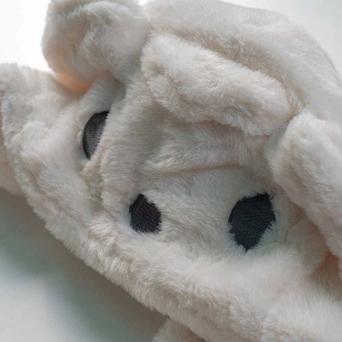 Παιδικός σκούφος με αυτάκια που σηκώνονται Cutie Monster άσπρο ζεστό χειμερινό ετών online (4)