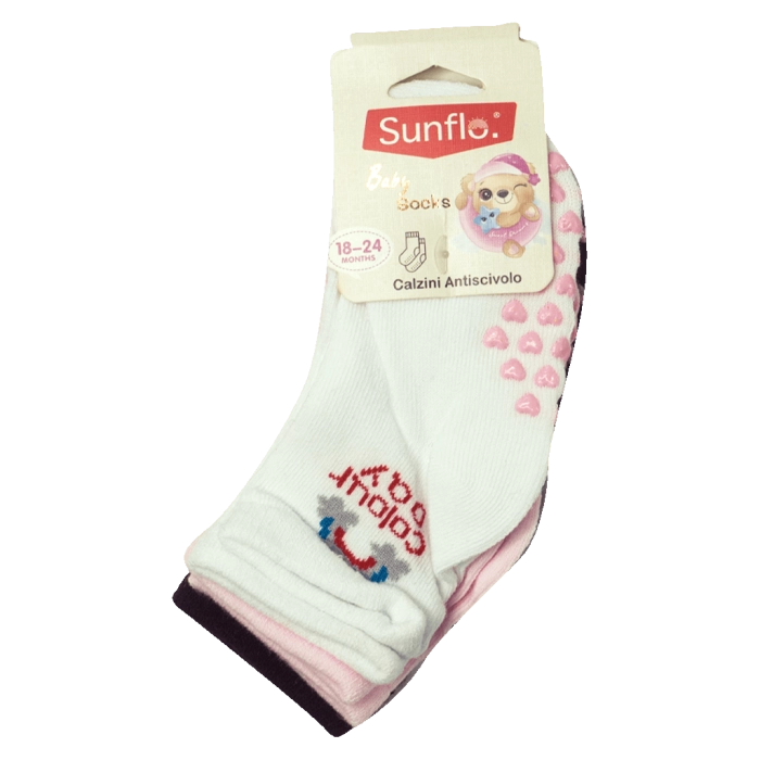 3 Βρεφικές κάλτσες για κορίτσια Girly2 μοντέρνες με πατουσάκια αντιολισθιτικές ζεστές μηνών online