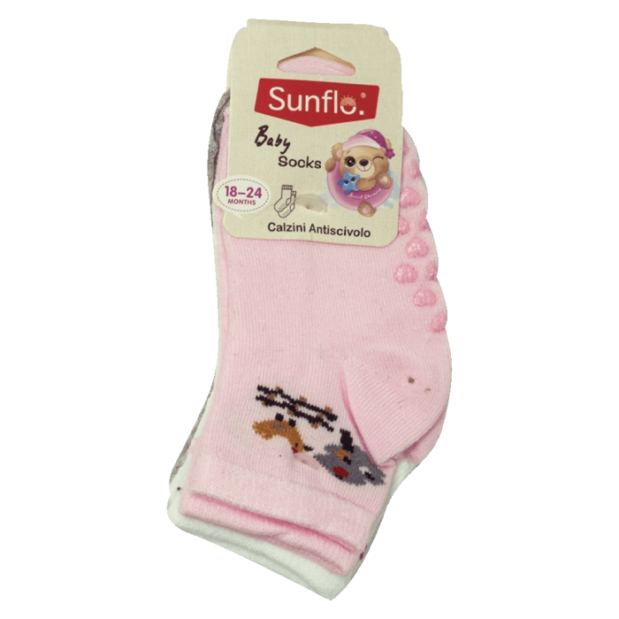 3 Βρεφικές κάλτσες για κορίτσια Girly4 μοντέρνες με πατουσάκια αντιολισθιτικές ζεστές μηνών online