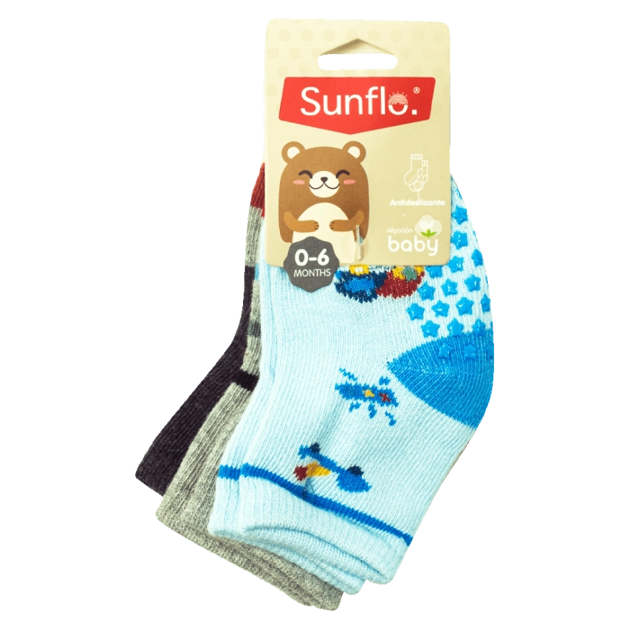 3 βρεφικές κάλτσες για αγόρια Little Boy2 αγορίστικα καλτσάκια με τατουσάκια αντιολισθιτικά μηνών online (1)