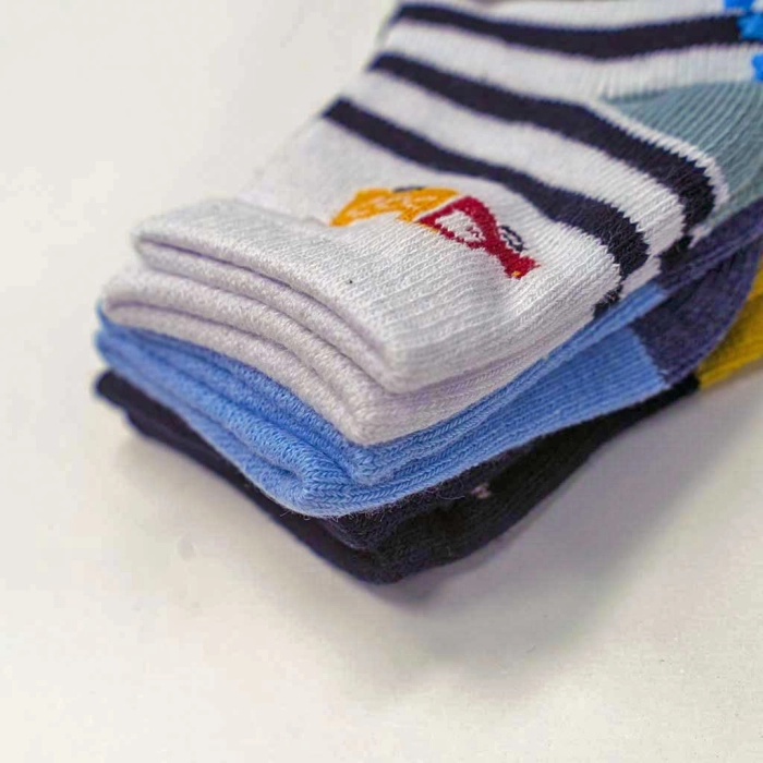3 βρεφικές κάλτσες για αγόρια Little Boy4 αγορίστικα καλτσάκια με τατουσάκια αντιολισθιτικά μηνών online (1)