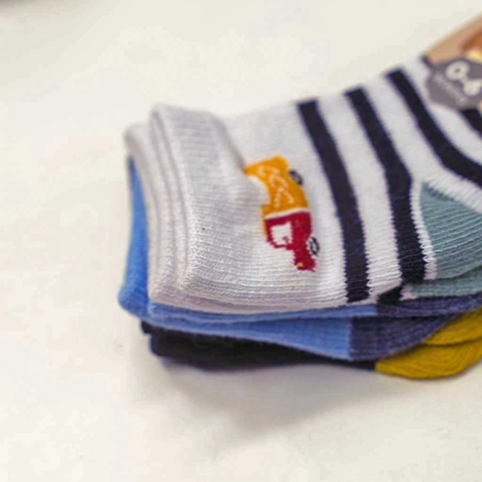 3 βρεφικές κάλτσες για αγόρια Little Boy4 αγορίστικα καλτσάκια με τατουσάκια αντιολισθιτικά μηνών online (2)
