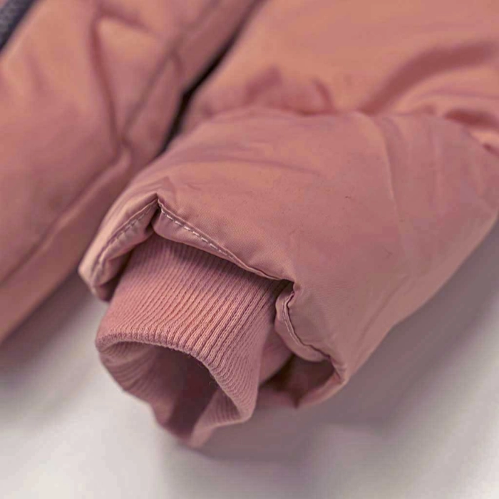 Παιδικό μπουφάν Εβίτα για κορίτσια  Bretle ροζ ζεστό χειμερινό με γούνα για το σχολείο οικονομικά ετών online (1)