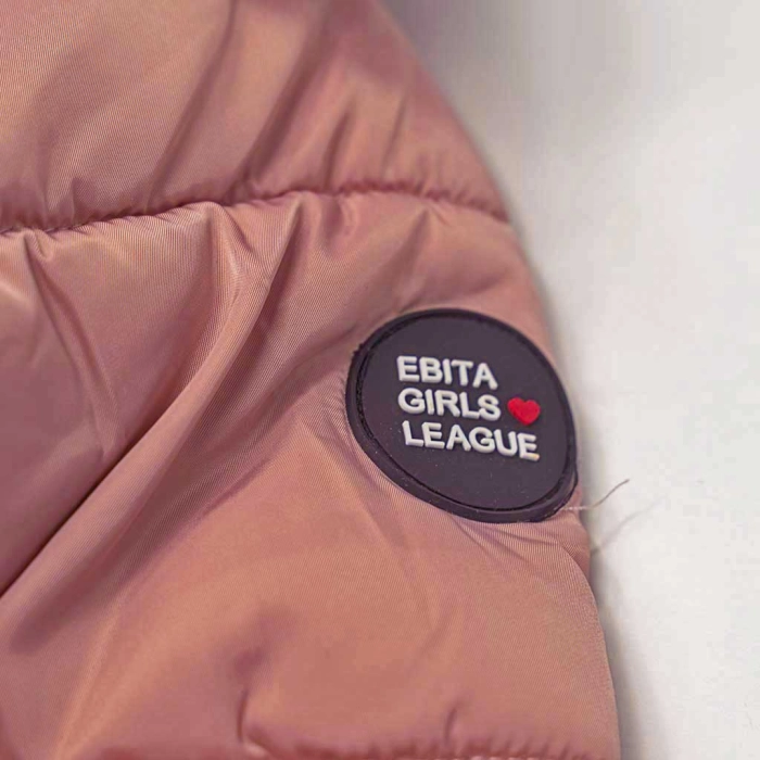 Παιδικό μπουφάν Εβίτα για κορίτσια  Bretle ροζ ζεστό χειμερινό με γούνα για το σχολείο οικονομικά ετών online (4)