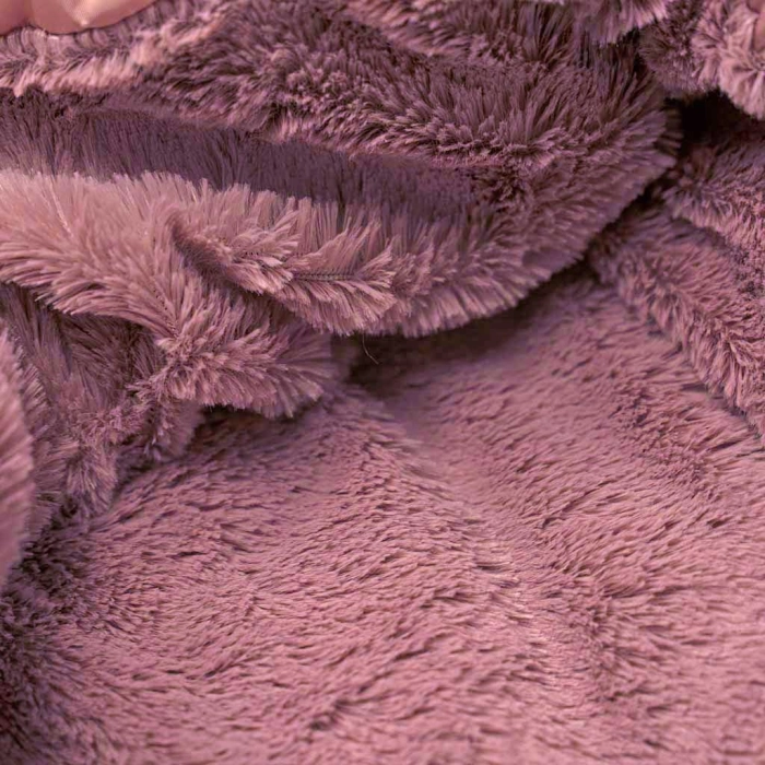 Παιδικό μπουφάν Εβίτα για κορίτσια  Bretle ροζ ζεστό χειμερινό με γούνα για το σχολείο οικονομικά ετών online (5)