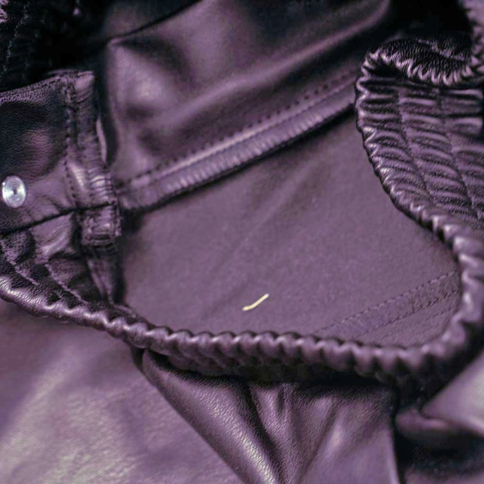 Παιδικό παντελόνι Εβίτα για κορίτσια Detro μαύρο δερματίνη  buggy μοντέρνο οικονομικά casual ετών online (1)