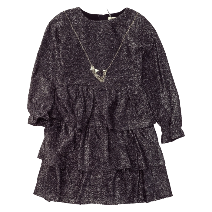 Παιδικό φόρεμα Εβίτα για κορίτσια Lofty Μαύρο lurex γκλιτεράτο για καλό για δώρο ετών online (1)