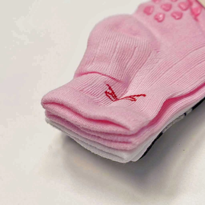 3 Βρεφικές κάλτσες για κορίτσια Girly μοντέρνες με πατουσάκια αντιολισθιτικές ζεστές μηνών online (3)