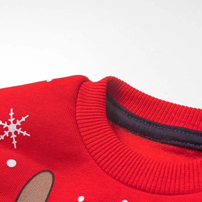 Παιδικό χριστουγεννιάτικο σετ Oh Deer κόκκινο γιορτές καθημερινό χειμωνιάτικο ζεστό ελαφάκι ετών online (5)