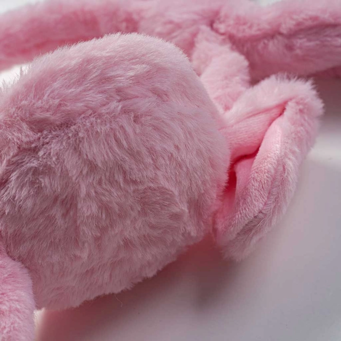 Παιδικά γούνινα αυτάκια για κορίτσια Rabbits ροζ γουνινα για το κρυο κοριτσίστικα μοντέρνα ετών online (4)