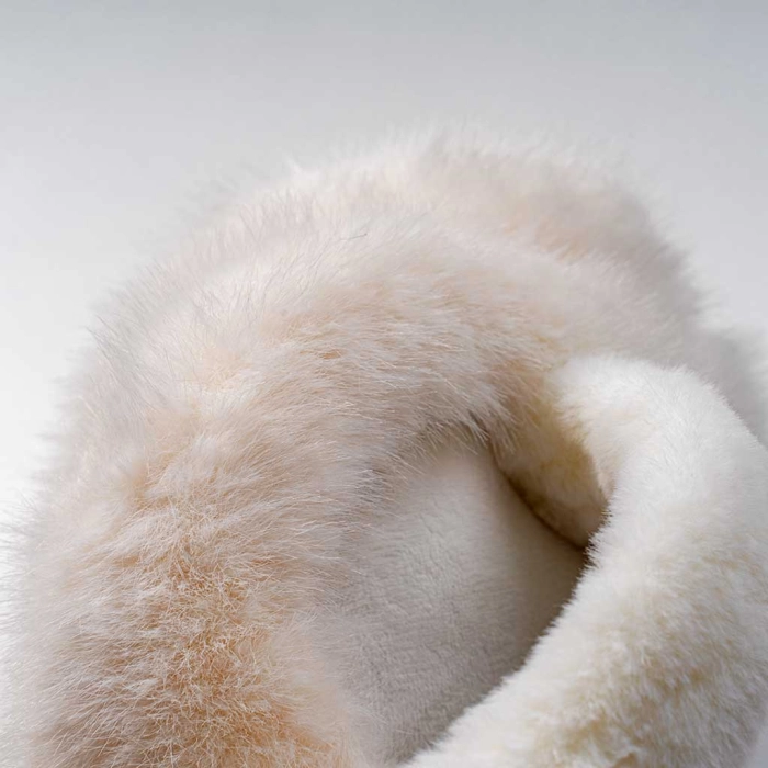 Παιδικά γούνινα αυτάκια για κορίτσια BigRabbit άσπρο ζεστά για το κρύο κοριτσίστικο ετών online (1)