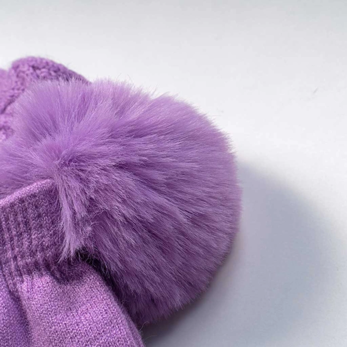 Παιδικό σετ σκούφος & κασκόλ κορίτσι χειμώνας ετών ζεστό οικονομικό knitty online (9)