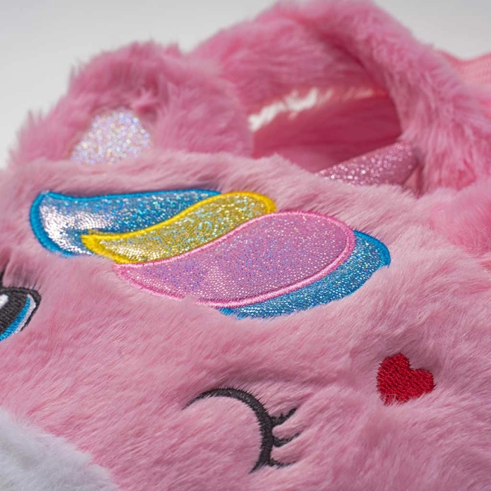 Παιδική τσάντα για κορίτσια PinkUnicorn ροζ καθημερινή γούνινη μοντέρνα βόλτα ετών χειμώνας online (3)