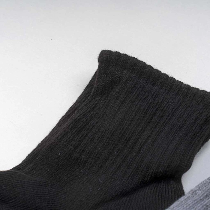 Παιδικές κάλτσες σετ 3 ζευγάρια μαύρο-γκρι μπλε ζεστές ψηλές ετών online (2)