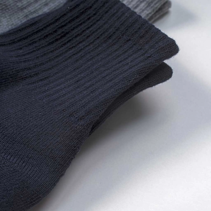 Παιδικές κάλτσες σετ 3 ζευγάρια μαύρο-γκρι μπλε ζεστές ψηλές ετών online (3)