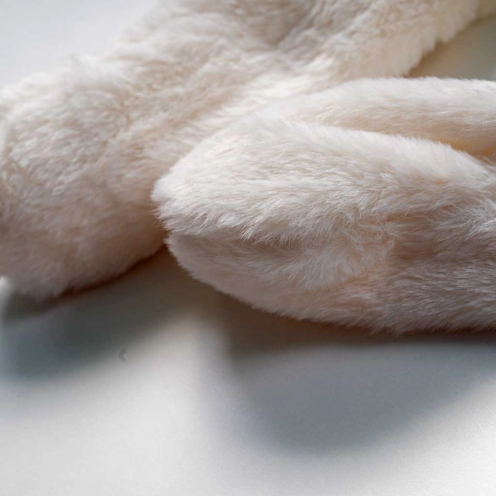 Παιδικός σκούφος με αυτάκια που σηκώνονται BeigeMonster άσπρο ζεστός γούνινος σκουφος για το κρύο ετών Online (3)