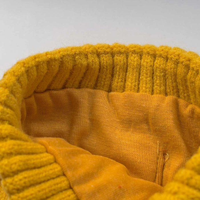 Παιδικό σετ σκούφος & κασκόλ Dinoser centre κίτρινο χειμώνας αγόρι οικονομικό ζεστό online (1)
