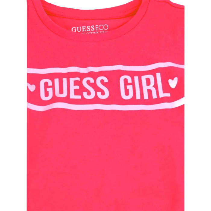 Παιδικό φόρεμα Guess G-Girl φούξια μοντέρνο επώνυμο κοριτσίστκο φόρεμα άνετο ετών online (3)