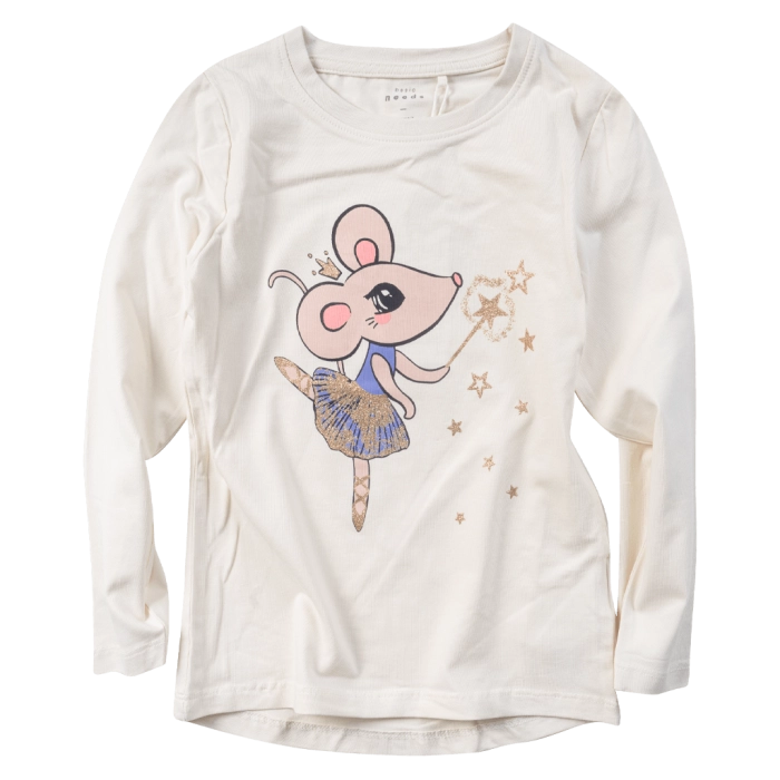 Παιδική μπλούζα Name it για κορίτσια fairytale mouse οικονομικό ετών άνοιξη φθινόπωρο σχολείο καθημερινό online (1)