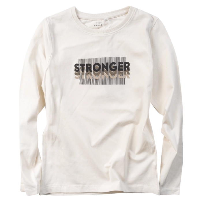 Παιδική μπλούζα Name it για αγόρια Stronger μπεζ σχολείο οικονομικό φθινοπωρινό ανοιξιάτικο καθημερινό ετών online (4)