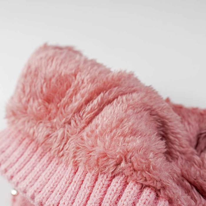 Παιδικός σκούφος για κορίτσια Elegance ροζ  ζεστό οικονομικό, μοντέρνο στρας ετών online (1)
