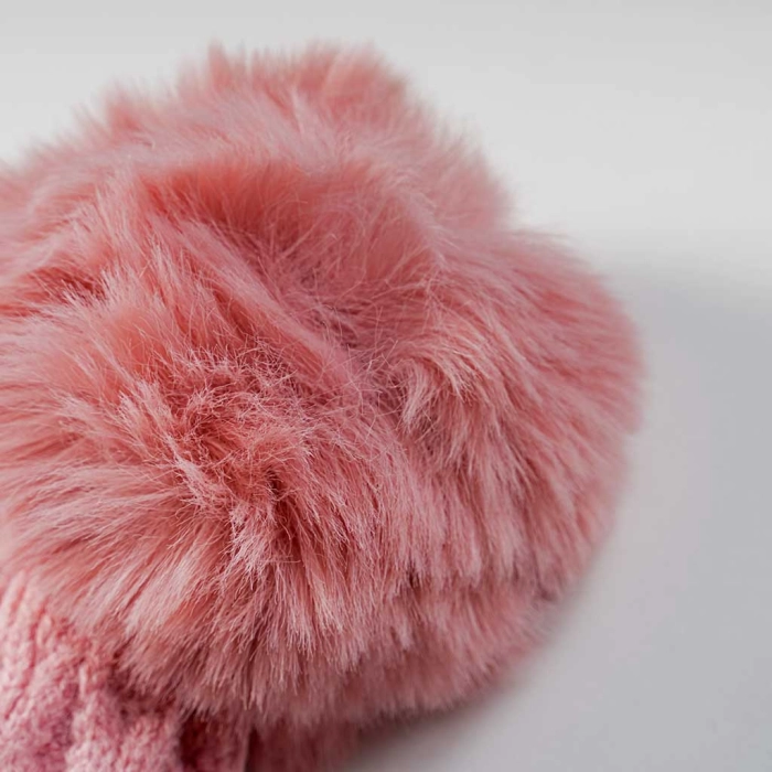 Παιδικός σκούφος για κορίτσια Elegance ροζ  ζεστό οικονομικό, μοντέρνο στρας ετών online (2)