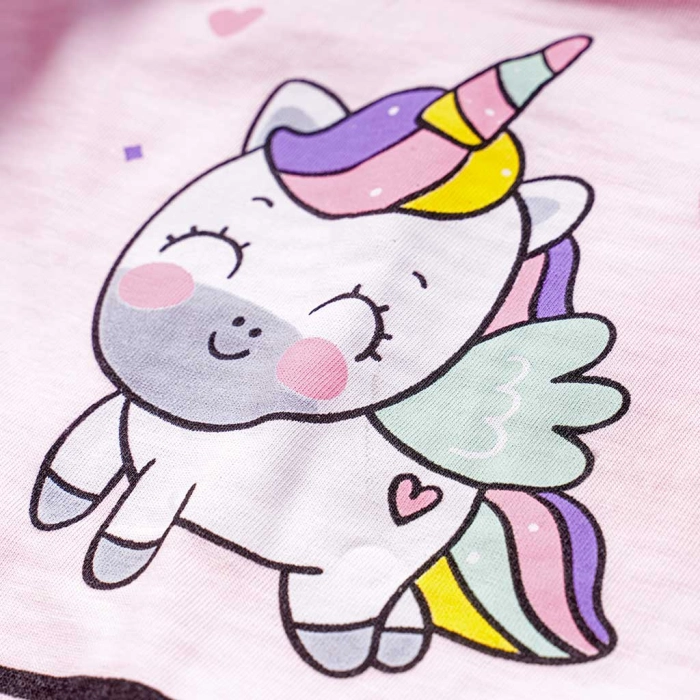 Παιδικό σετ Εβίτα για κορίτσια Sweet unicorn ροζ καθημερινά κοριτσίστικα ετών online (3)