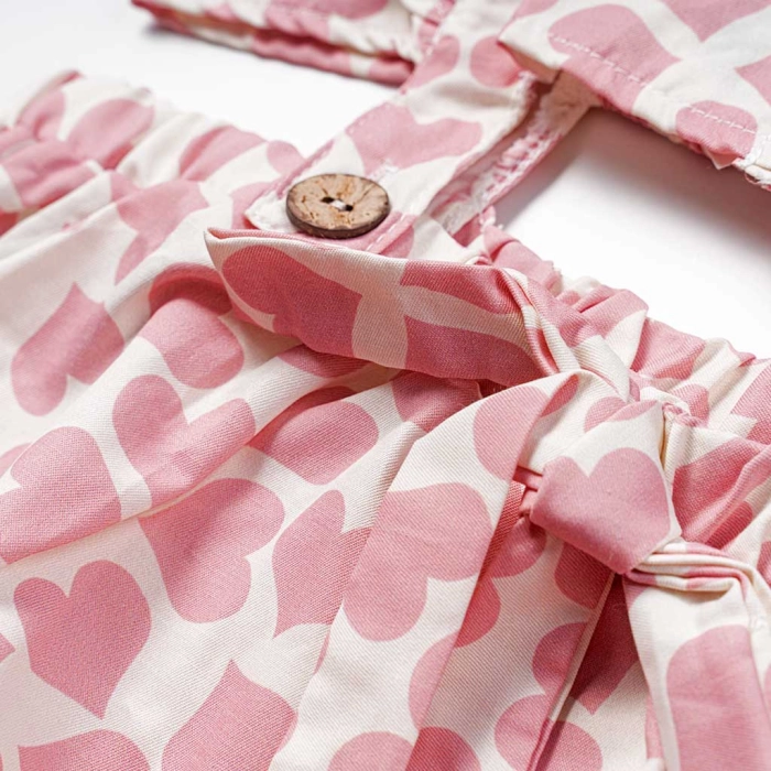 Παιδικό φόρεμα Εβίτα για κορίτσια  Heart ροζ κοριτσίστικα φόρεμα παιδικά online (3)