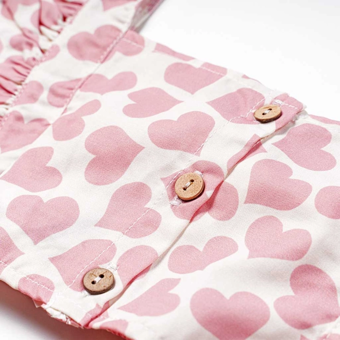 Παιδικό φόρεμα Εβίτα για κορίτσια  Heart ροζ κοριτσίστικα φόρεμα παιδικά online (2)