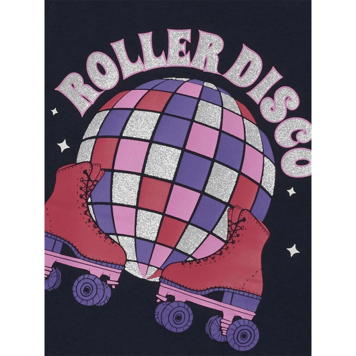 Παιδική μπλούζα Name it για κορίτσια Roller Disco μπλε σχολείο καθημερινό πεταλούδες μακό βαμβακερό ετών online (4)