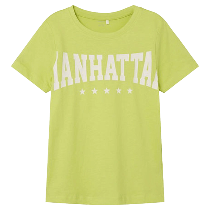 Παιδική μπλούζα Name it για αγόρια Manhattan λαχανί σχολείο καθημερινό βαμβακερό μακό ετών online (2)