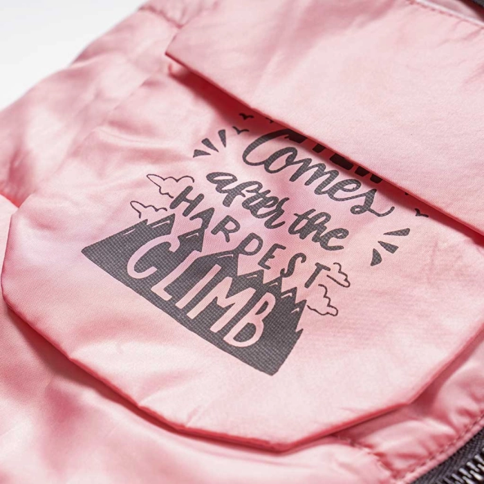 Παιδικό μπουφάν αμάνικο Εβίτα για κορίτσια Climb ροζ καθημερινά κοριτσίστικα ετων online (2)