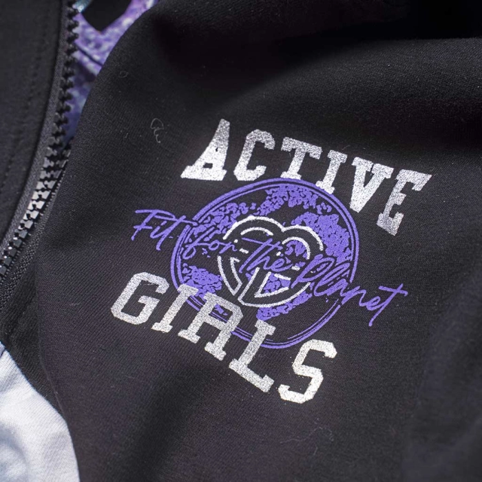 Παιδικό σετ Εβίτα για κορίτσια Active girls μώβ τριών τεμαχίων αθλητικά κοριτσίστικα  online (2)